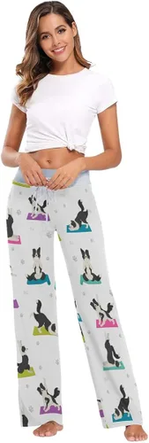 Vista 6 de vvfelixl Pantalones de pijama para mujer, yoga, pastor alemán, ropa de dormir, ejercicios, ropa de dormir