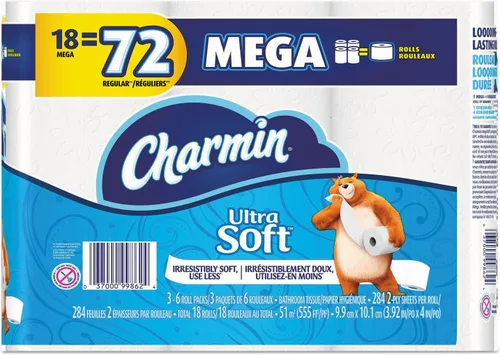Vista 11 de Charmin Papel higiénico ultra fuerte (3 paquetes de 6 megarrollos)