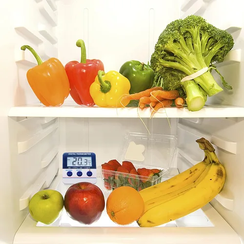 Vista 4 de Termómetro para refrigerador, termómetro para congelador, termómetro digital para refrigerador con accesorio magnético, termómetro de alarma