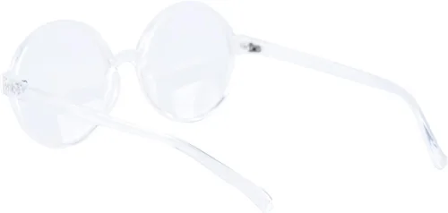 Vista 21 de Anteojos con marco redondo retro y lente transparente de moda, de 2 pulgadas, de Agstum