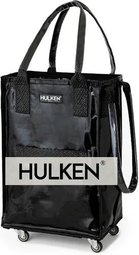 Vista 12 de (Mediano, Negro) Bolsa de Comestibles Reutilizable con Ruedas, Carrito de Compras, Bolsa Rodante, Cierre con Cremallera, Ligera, Soporta Hasta 66