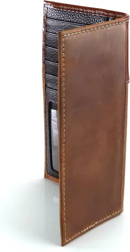 Vista 3 de ARIAT Billetera de Rodeo Diamond Concho para hombre, marrón, talla única