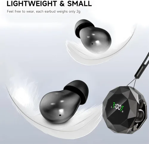 Vista 6 de Los mini auriculares invisibles inalámbricos Bluetooth más pequeños, de perfil bajo, micro pequeños, discretos, ocultos para el trabajo, auriculares
