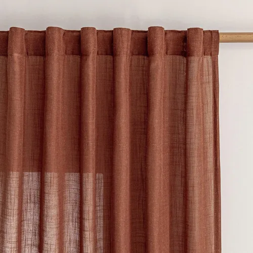 Vista 22 de MYSKY HOME Cortinas naturales de puerta francesa para ventana de puerta, 40 pulgadas de largo, cortas, semitransparentes, filtrantes de luz