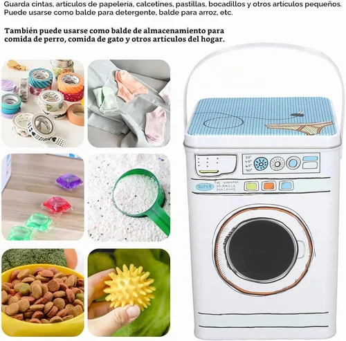 Vista 3 de Lavadora de gran capacidad para modelado de detergente en polvo con ventana de perspectiva, caja de almacenamiento multifuncional para aperitivos