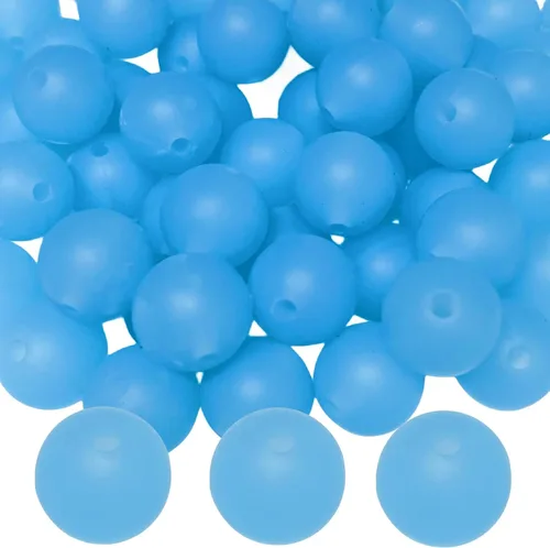 Vista 63 de Abalorios de silicona, 120 piezas de 6 mm abalorios redondos de silicona para hacer llaveros, pulseras, collares, aretes, joyas, manualidades DIY