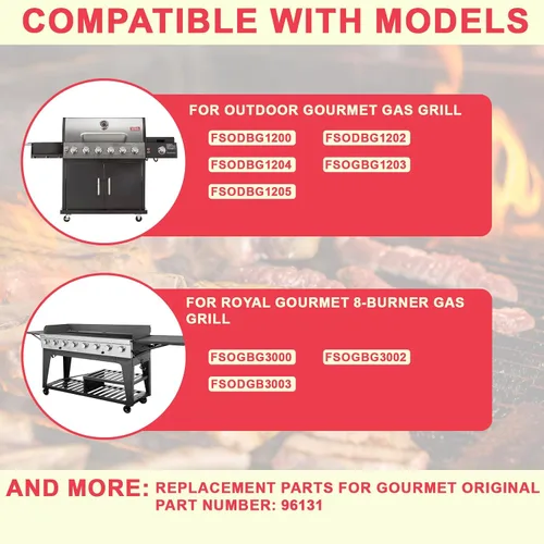 Vista 8 de Placa de calor para parrilla de gas gourmet real y exterior seleccionada