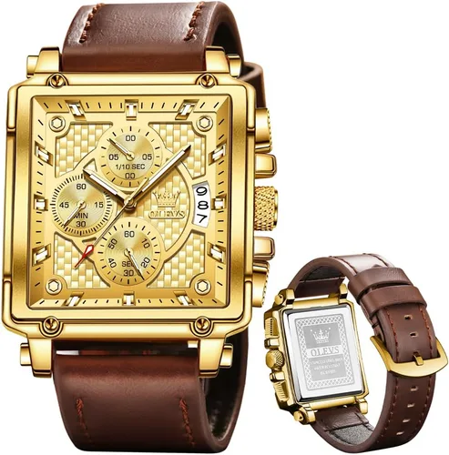 Vista 10 de OLEVS Reloj de Pulsera Elegante para Hombre, Relojes de Correa de Silicona para Hombre, Reloj Cronógrafo Pro Diver de Acero Inoxidable, Reloj