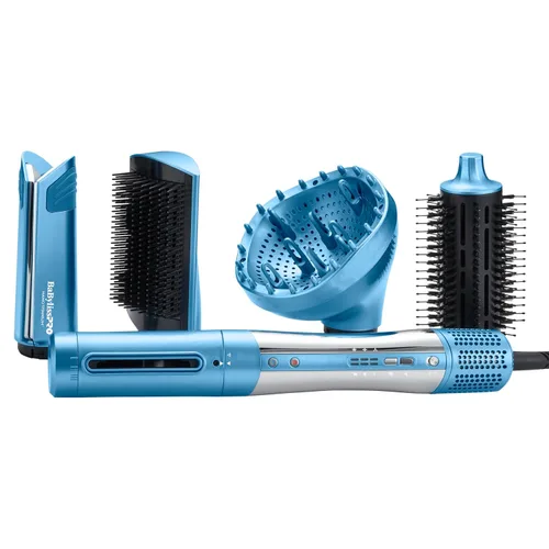 Vista 9 de BaBylissPRO StyleSwitch Ionic Multi-Styler, Air Styler and Hair Dryer, Lightweight Hot Air Brush with 5 Attachments, Automatic Dual Voltage