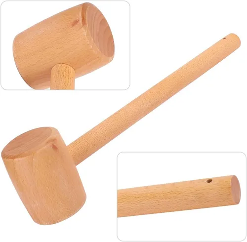 Vista 7 de Mazo plano, mazo de madera, para tallado de madera para carpintería