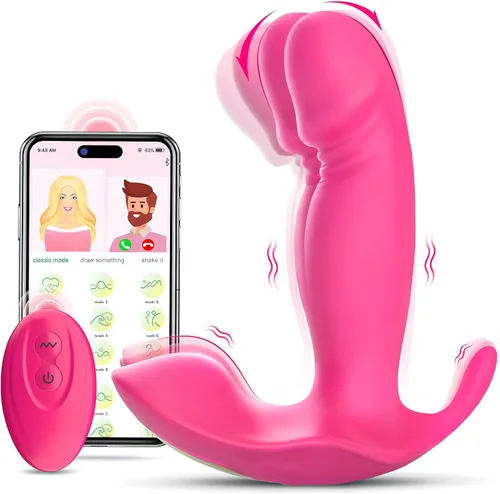 Vista 8 de Juguetes Sexuales Vibrador de Punto G Consolador - Vibradores de Braga Control Remoto por Aplicación con 10 Modos de Vibración y Revoloteo Rápido