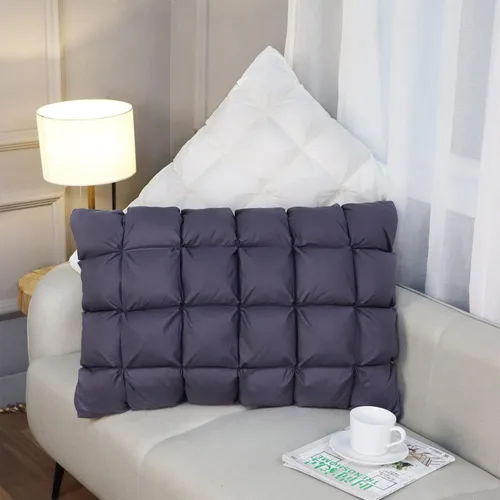 Vista 2 de YOUR MOON Soporte Almohada Suave Tamaño Queen Blanco y Gris