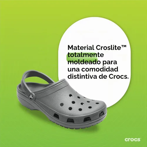 Vista 9 de Crocs Zuecos clásicos unisex para adultos Pizarra gris