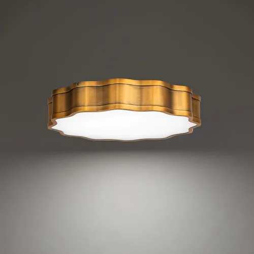 Vista 4 de WAC Lighting Vaughan - Montaje empotrado LED de 16 pulgadas, 3000 K en latón envejecido Latón (Aged Brass)
