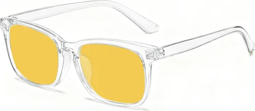 Vista 11 de Gafas de conducción de visión nocturna para hombres y mujeres, ajuste A01 Negro Claro