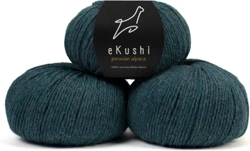 Vista 65 de 100% Hilo de Alpaca Baby para Tejer y Ganchillo - 1 Cono de Hilo Premium DK - Ligero, Hipoalergénico y Térmico Hecho en Perú - Ideal para Proyectos