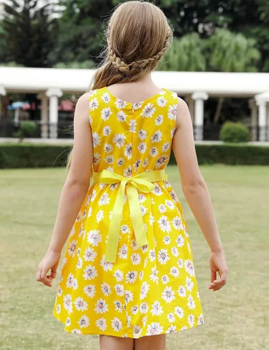 Vista 56 de Vestido de verano para niña, de algodón, con diseño floral