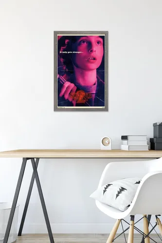 Vista 6 de Netflix Stranger Things: Temporada 2 - Póster de pared de Mike, 22.4 x 14.7 pulgadas, versión con marco de madera de Barnwood