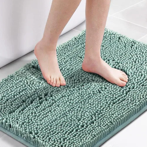 Vista 22 de H.VERSAILTEX Alfombra de Baño Alfombra de Baño Alfombras de Baño para Baño Antideslizante Alfombras de Baño Extra Gruesa de Chenilla Alfombra 17" x