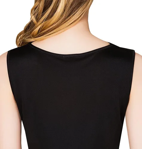 Vista 5 de Camiseta sin mangas de seda de morera para mujer, sin mangas, cuello redondo, de seda pura, camiseta de verano de seda real