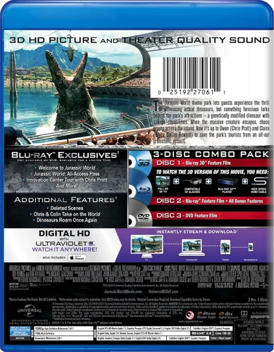 Vista 3 de Jurassic World Blu-ray