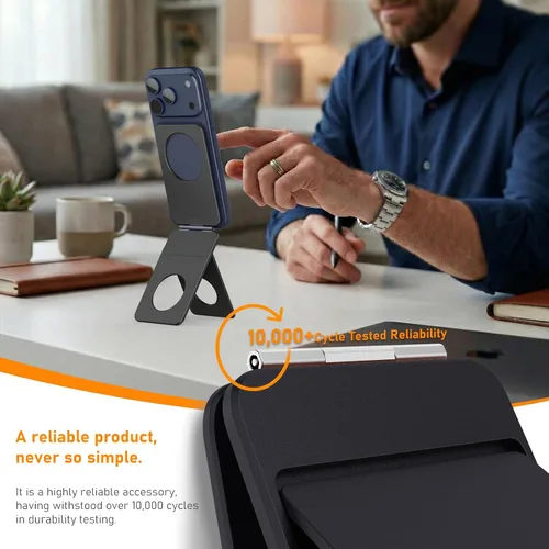 Vista 5 de IST IDEA - Trípode Magsafe para iPhone, aleación de aluminio ligero, ajuste de ángulo e imanes fuertes, trípode compatible con 17/16/15/14/13/12