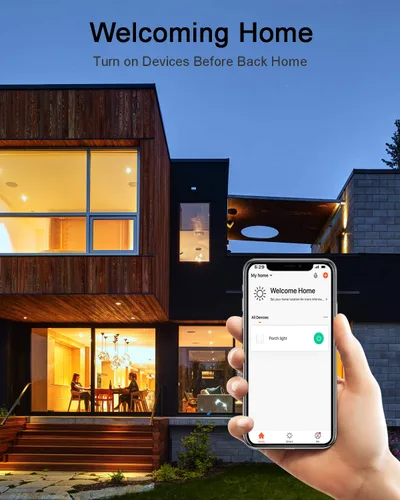 Vista 4 de Interruptor de luz inteligente – Thinkbee 2.4Ghz Wifi Kit de interruptor de luz inalámbrico, compatible con Alexa, Google Assistant e IFTTT, control