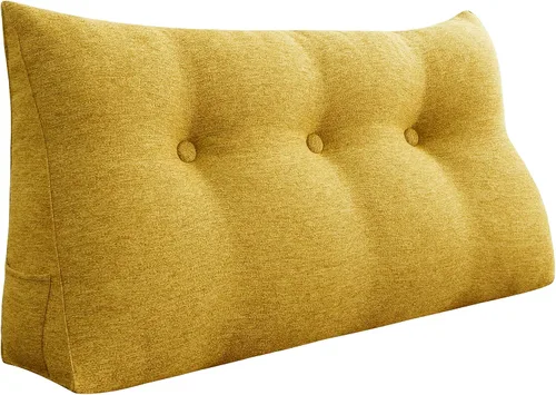 Vista 13 de Almohada de cuña acolchada de 8 libras para cabecero, posicionador corporal en forma de triángulo, almohada de lectura para la cama, almohada