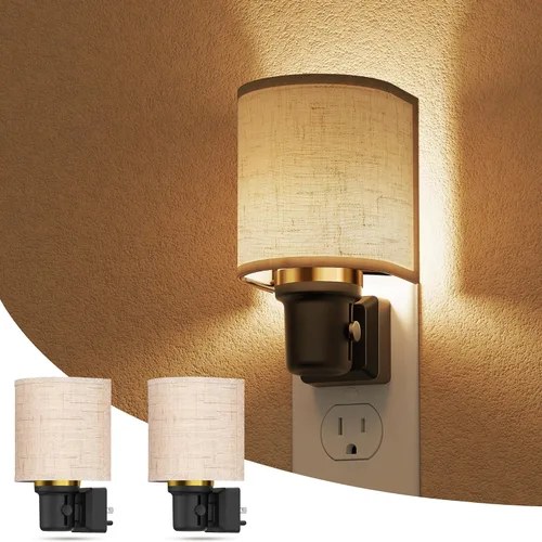 Vista 9 de L LOHAS LED Las luces nocturnas se enchufan a la pared, enchufe en la luz Beige-3000K