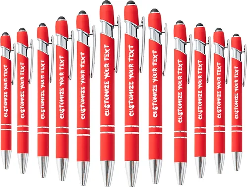 Vista 200 de AIFLM Bolígrafos personalizados con nombre a granel hasta 500 unidades de bolígrafos grabados gratis con tu nombre y texto para negocios