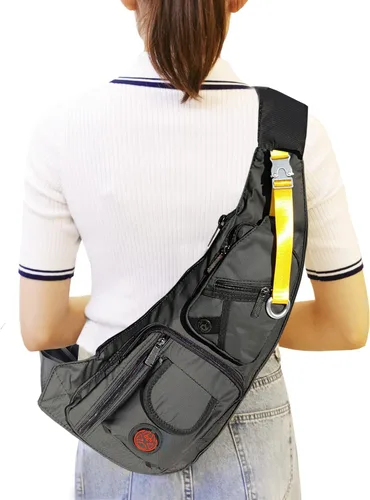 Vista 63 de Mochila de nylon para el pecho, mochila de viaje en bicicleta y gimnasio