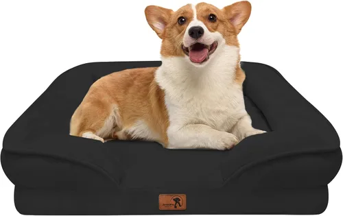 Vista 17 de Spotted Play Cama ortopédica para perros con lados, sofá cama para perros pequeños, sofá cama de espuma de apoyo para mascotas con funda extraíble