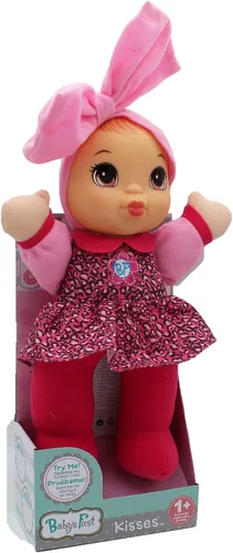 Vista 10 de Baby's First Muñeca suave y tierna Baby Kisses - Vestido con top estampado y leggings - Presione su barriga para un dulce beso suena y dice te amo