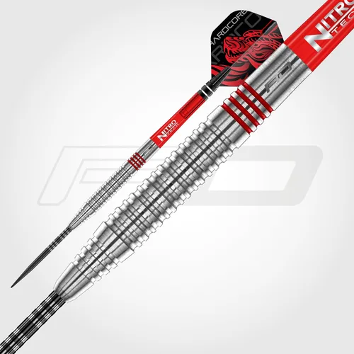 Vista 5 de RED DRAGON Jonny Clayton Original 2.0 - Juego de dardos de tungsteno premium con vuelos y tallos