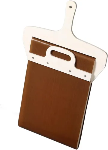 Vista 9 de Vikye Pala deslizante para pizza, pala de pizza con mango ligero, pala de madera, espátula de pala de agarre cómodo para hornear pizza casera cocina