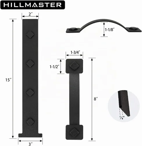 Vista 3 de HILLMASTER Accesorios decorativos magnéticos para puerta de garaje, 6 piezas de imanes rectangulares para puerta de garaje, acentos para puerta