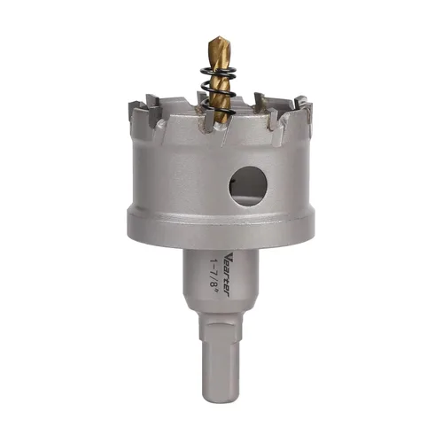 Vista 36 de Sierra perforadora de carburo de 1-1/2 pulgadas (1.496 in) para metal duro, cortador de agujeros con punta de carburo de tungsteno con broca piloto