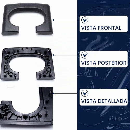 Vista 2 de Soporte para taza de consola central compatible con Ford F-150 2004-2014 Negro