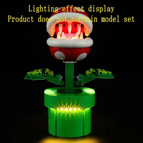 Vista 4 de GEAMENT Kit de luz LED compatible con Lego Super Mario Piranha Plant 71426 (juego de modelos no incluidos)