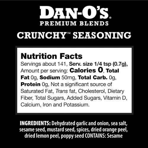 Vista 8 de Dan-O's Condimento Crujiente, Botella de 3.5 oz, Condimento para Todo para Pescado, Huevos, Ensaladas, Verduras y Más, Sin Azúcar, Cero Calorías