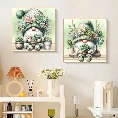 Vista 3 de Gamteldot 3 kits de arte de diamantes para adultos, kits de pintura de diamantes enanos para principiantes, arte de diamantes 5D para bricolaje
