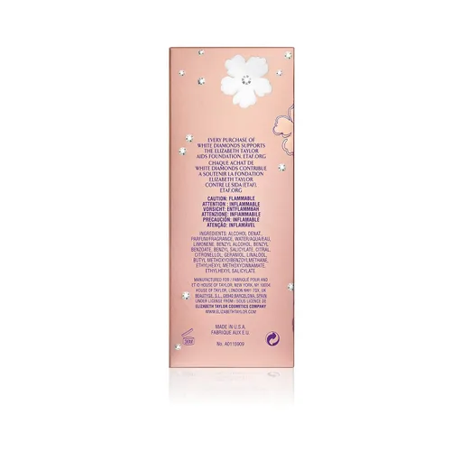 Vista 5 de Elizabeth Taylor Perfume para mujer, Love & White Diamonds, Eau De Toilette EDT Spray, 1 Fl Oz