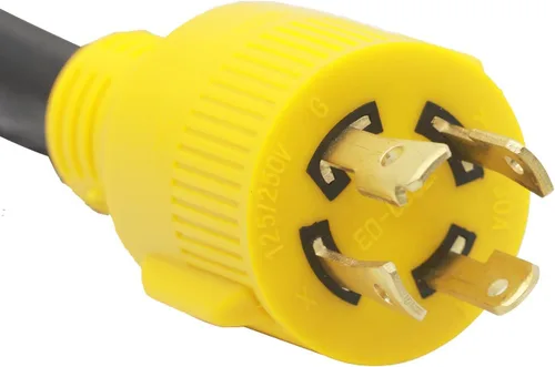 Vista 2 de 30M30F Cable adaptador eléctrico para cámper de 30 A, de macho de 4 clavijas a hembra de 30 A y 12 pulgadas