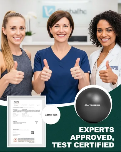 Vista 5 de Trideer 9-Inch Pilates Ball, Small Exercise Ball Pilates Equipments for Yoga, Physical Therapy, Pregnancy, Postpartum, Core Training, Balance