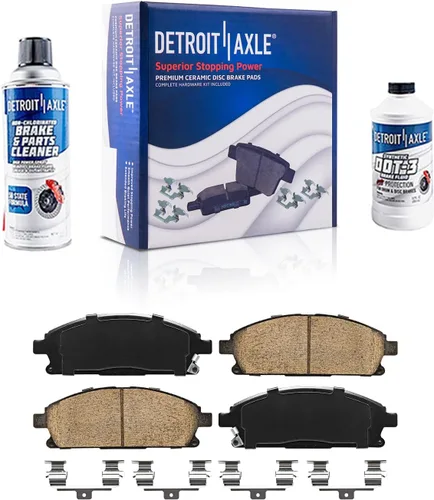 Vista 30 de Detroit Axle - Kit de freno delantero para Dodge Ram 1500 Durango Dakota Chrysler Aspen Dakota Driver Side Disco Freno Pinza de freno de cerámica