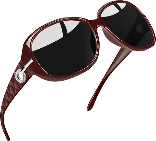 Vista 27 de Joopin Oversized Rectangle Sunglasses UV400 Protection Shades for Women Negro