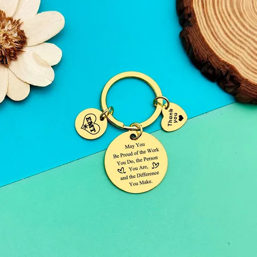Vista 4 de Dabihu Emergency Medical Graduation Gifts EMT Keychain Emergency Nurse Medical School Gift Medical Student Paramedic Keyring