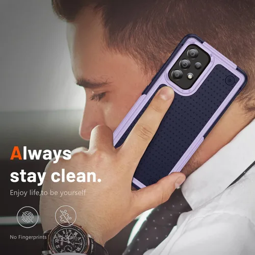 Vista 45 de Jeylly Compatible con Samsung Galaxy A22 5G Funda, Funda Samsung A22 5G con 2pcs protectores de pantalla de vidrio templado