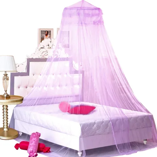 Vista 8 de BCBYou - Dosel de cama de princesa, mosquitero de encaje redondo, cúpula para cuna, cama individual, doble y queen, con gancho de techo jumbo