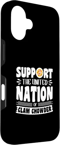 Vista 3 de iPhone 16 Support the united nation of Clam Chowder Case